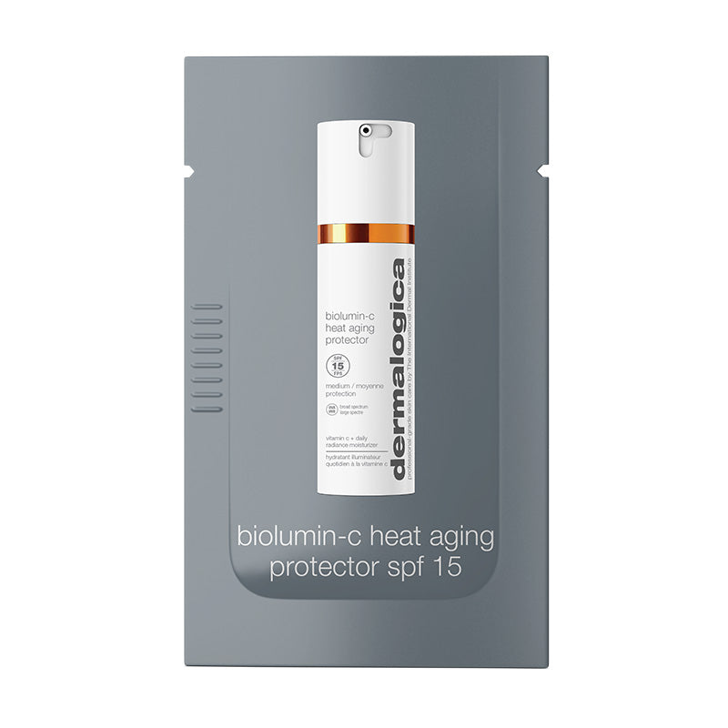dermalogica sample biolumin-c heat aging protector consumer card + sample