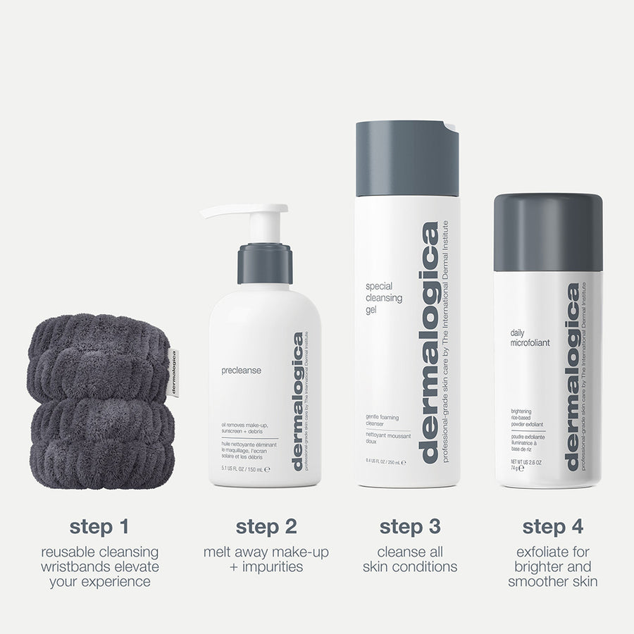 dermalogica skin kits and sets cleanse + glow