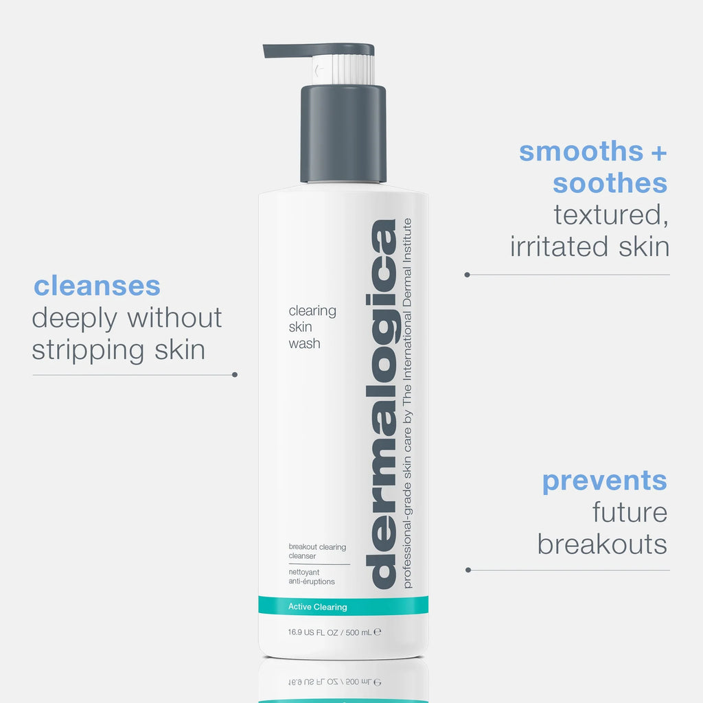dermalogica cleansers 500ml acne clearing skin wash