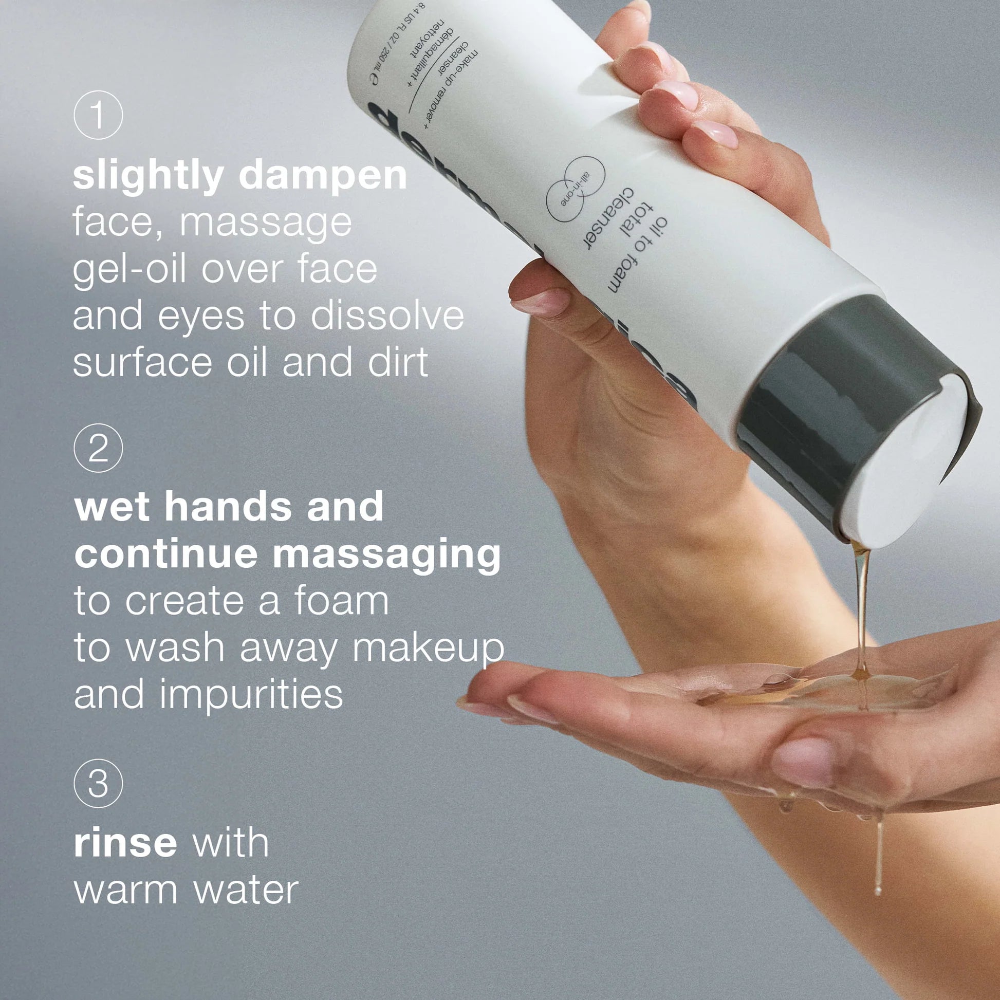 dermalogica cleansers 250ml oil to foam total cleanser
