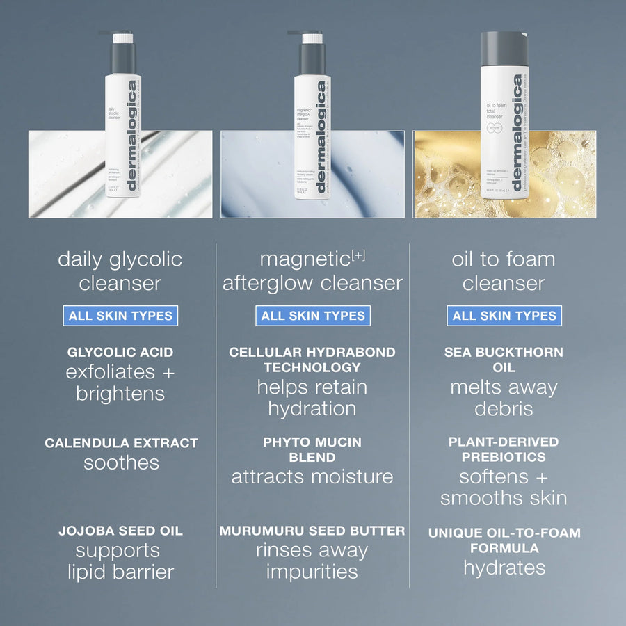 dermalogica cleansers 250ml oil to foam total cleanser
