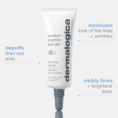 dermalogica eye treatments 15ml awaken peptide depuffing eye gel
