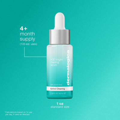 dermalogica facial oils and serums 30ml age bright clearing serum