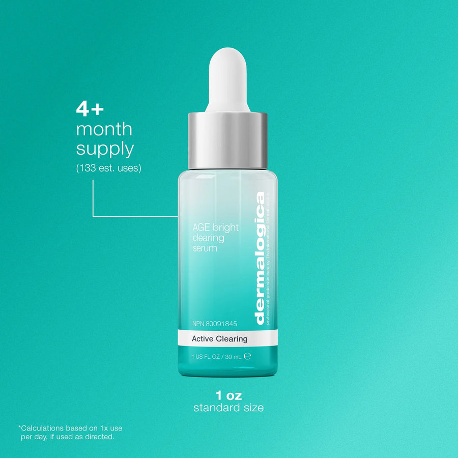 dermalogica facial oils and serums 30ml age bright clearing serum