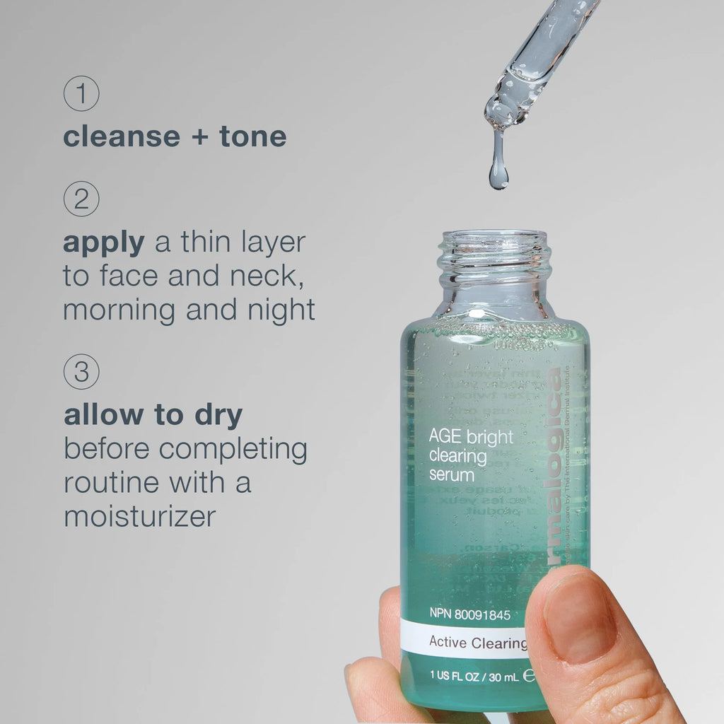 dermalogica facial oils and serums 30ml age bright clearing serum