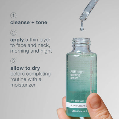 dermalogica facial oils and serums 30ml age bright clearing serum