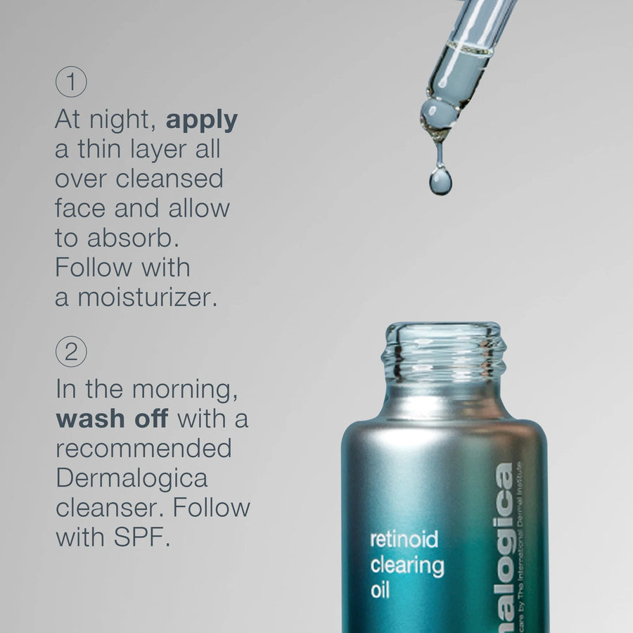 dermalogica facial oils and serums 30ml retinol breakout clearing oil