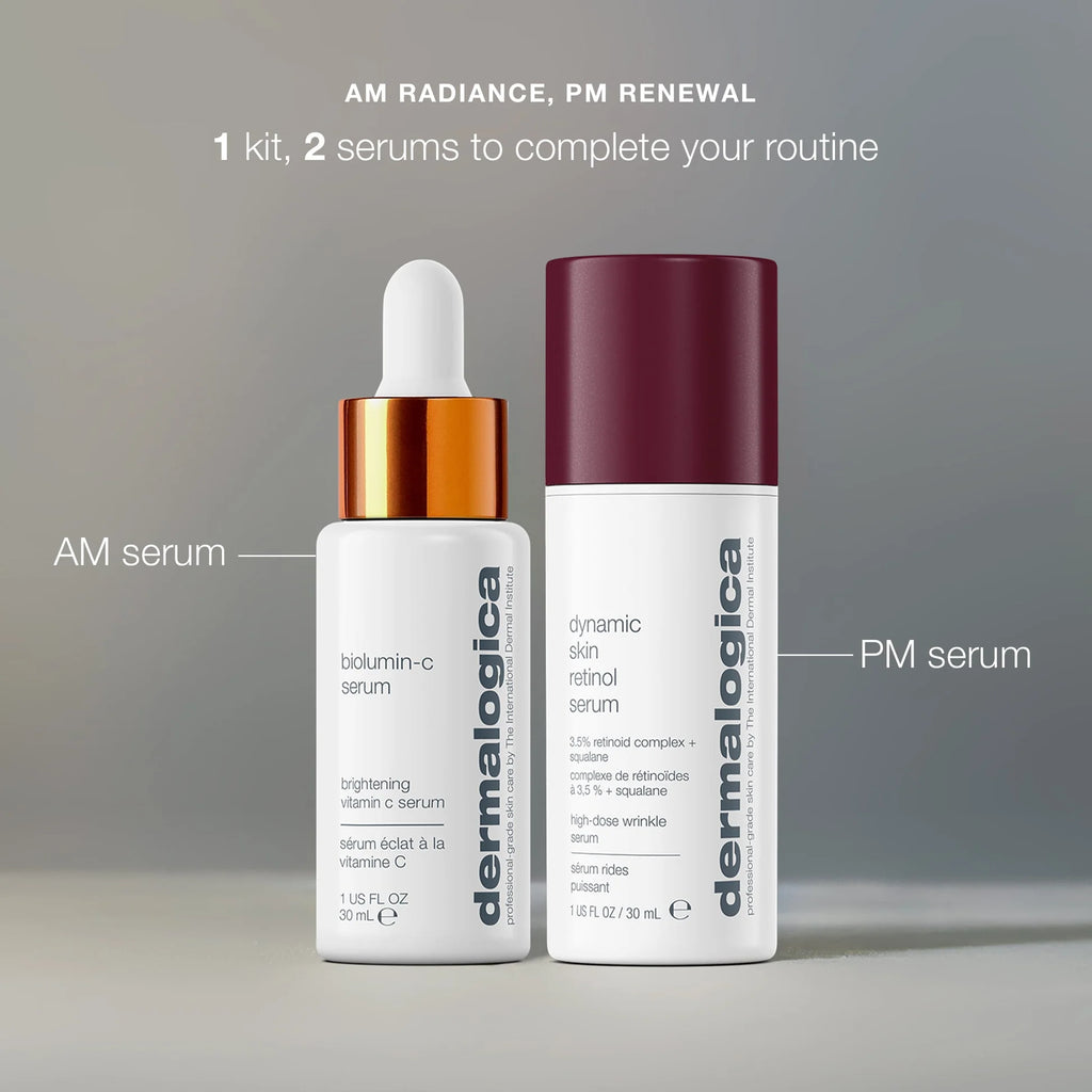 dermalogica skin kits and sets kit AM radiance + PM renewal