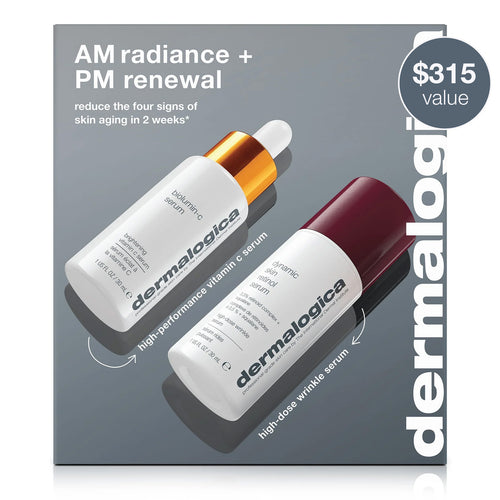 dermalogica skin kits and sets kit AM radiance + PM renewal